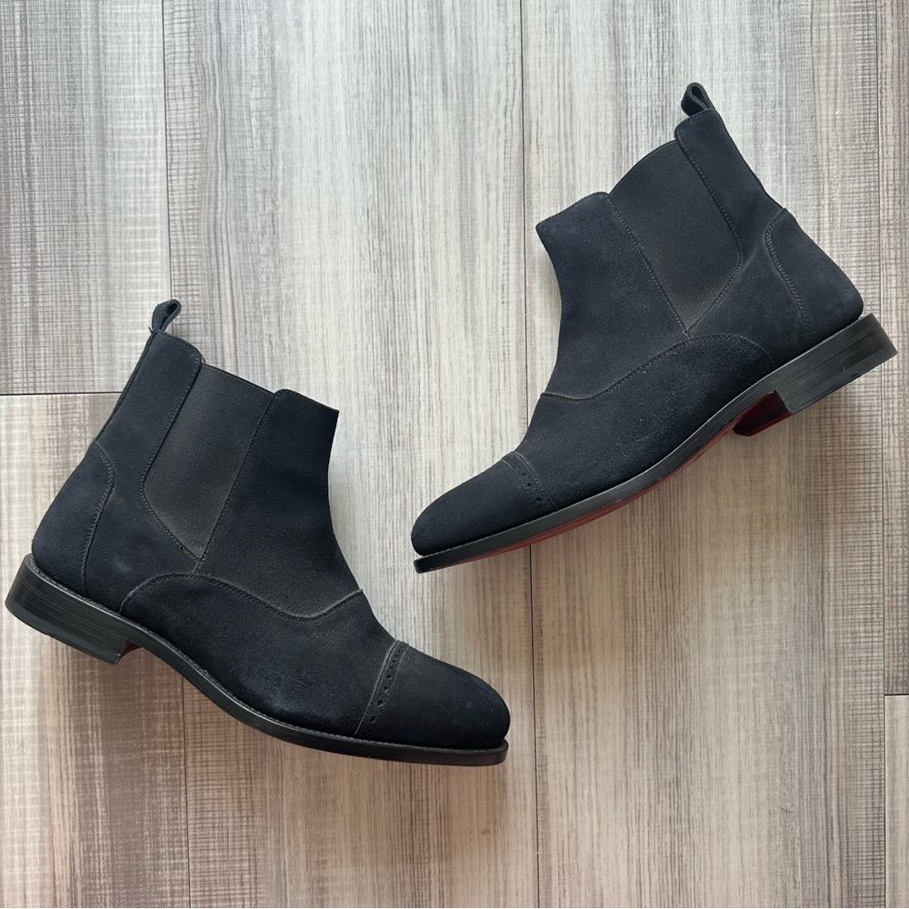 Elegant Black Suede Men's Boots